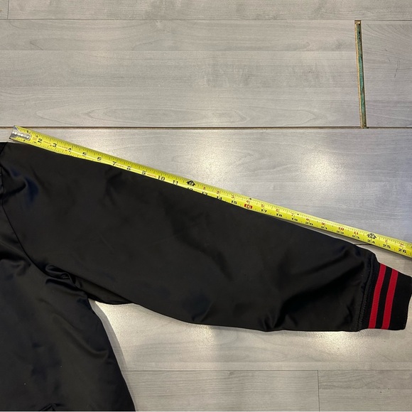 Harley-Davidson Flying Eagle Black/Red Bomber Jacket Mens L Full Zip Racing - Picture 8 of 11